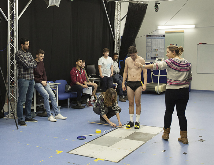 Image -  Our Biomechanics Laboratory&nbsp; 
  With&nbsp;advanced optical motion&nbsp;tracking&nbsp;systems&nbsp;and Kistler force plates&nbsp;mounted in the floor to measure ground reaction forces.&nbsp;  &nbsp;  