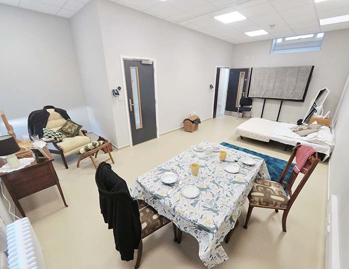 Image -    Inside the CSC   &nbsp;  
   Community rooms&nbsp;  set  &nbsp;up to simulate a&nbsp;  patient&rsquo;s   home.   